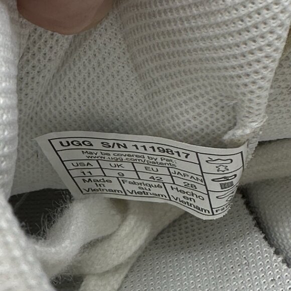 UGG CA805 Womens Size 11 Shoes White Leather Chunky Daddy Platform Sneakers - Picture 8 of 8